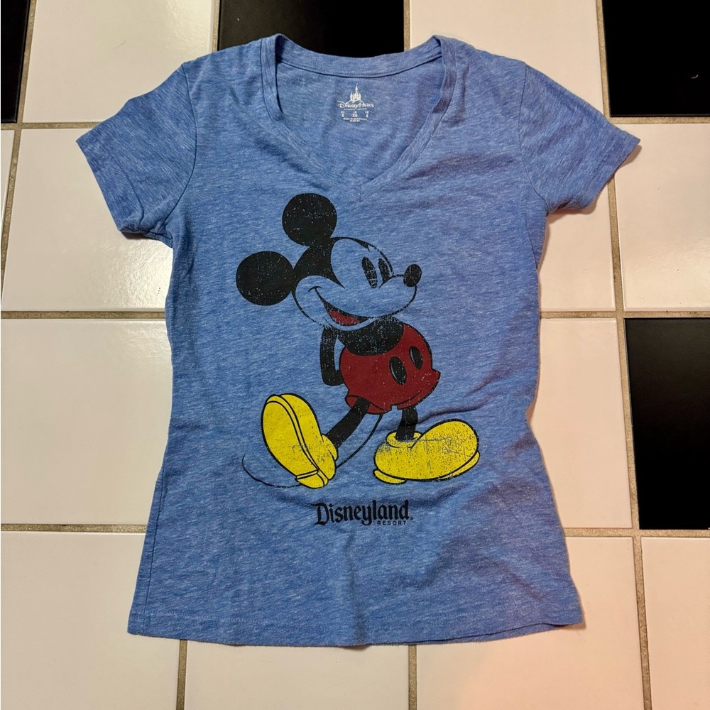 Disney Heather Blue Mickey Mouse Tee